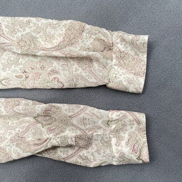 Carve Designs Organic Cotton Lightweight Sheer Long Sleeve Top M Paisley Boho - Picture 10 of 15